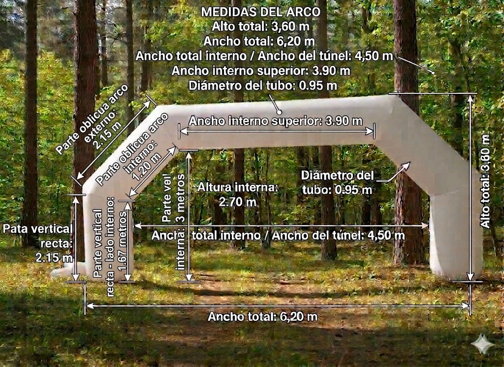 arco con medidas